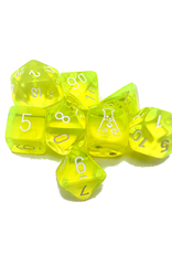 Polyhedral Dice Set: Lab Dice -Neon Yellow/White
