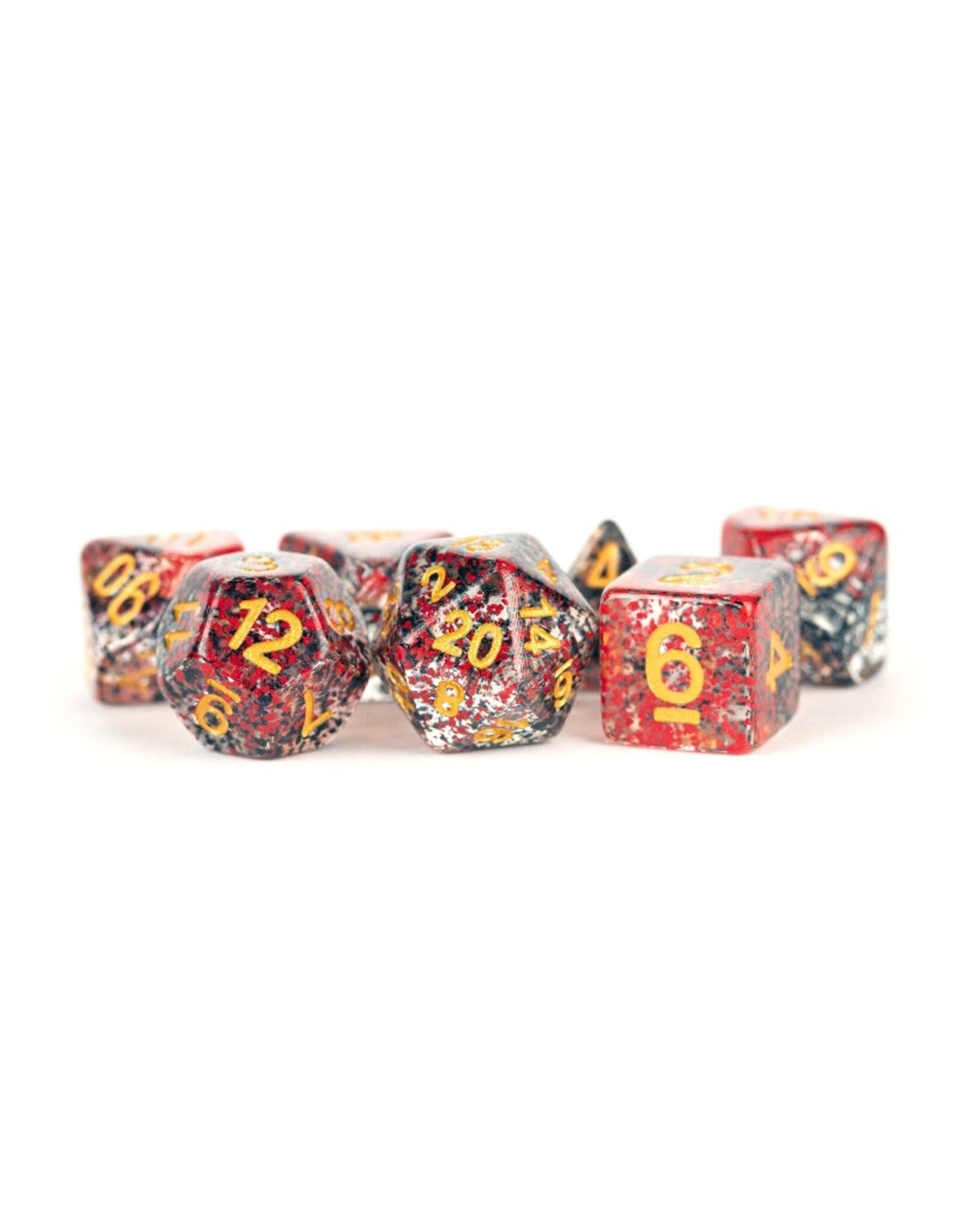 Polyhedral Dice Set: Particle - Red/Black