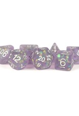 (S/O) Polyhedral Dice Set: Icy Opal - Purple w/Silver