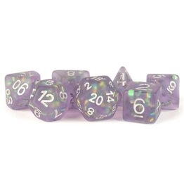 (S/O) Polyhedral Dice Set: Icy Opal - Purple w/Silver