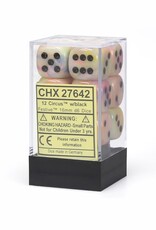 16mm D6 Dice Block: Festive Circus w/Black