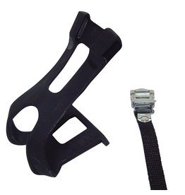 EVO EVO, Double toe-clips, Nylon straps, Black, Large