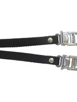 EVO EVO, Nylon toe clip straps with steel buckle, Black