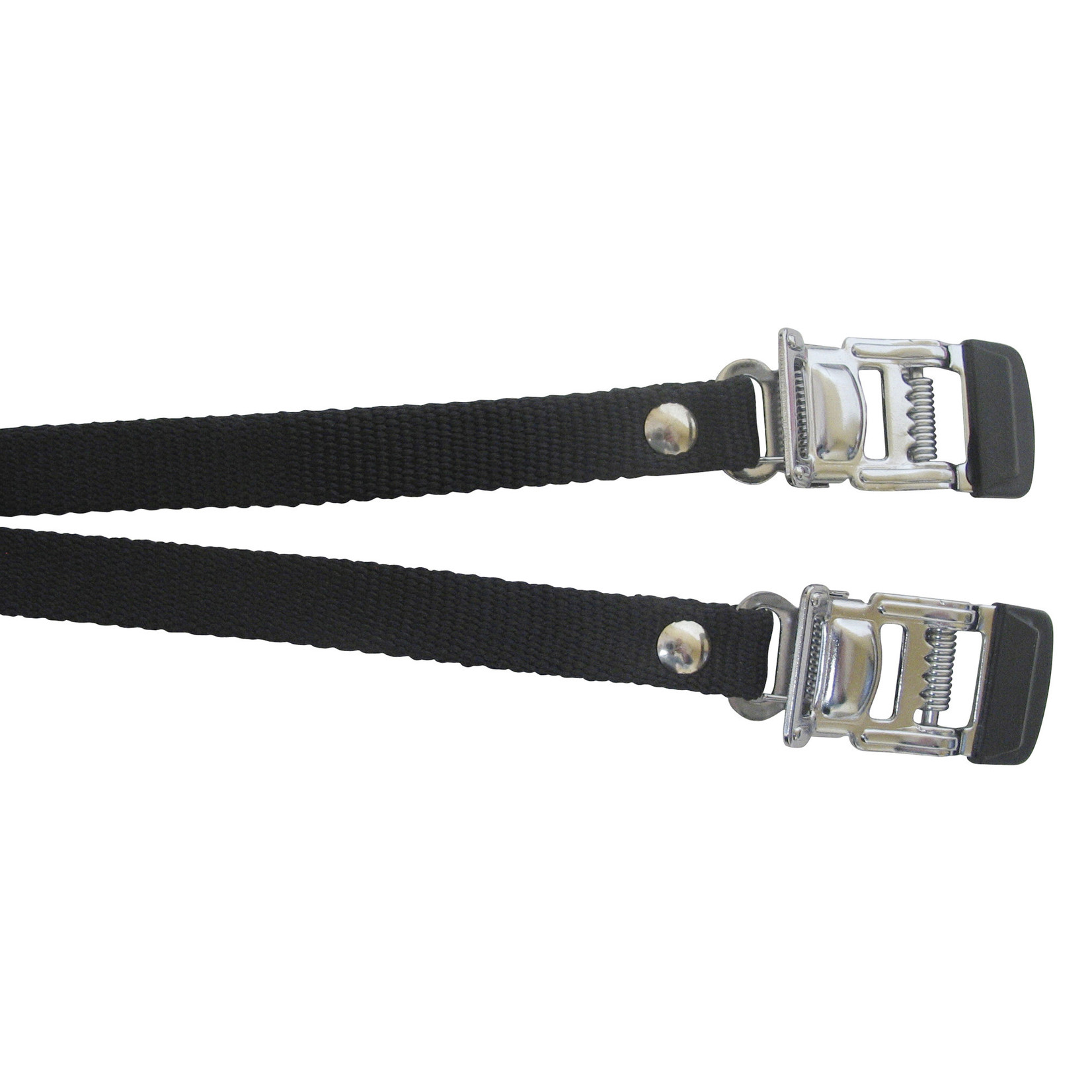 EVO EVO, Nylon toe clip straps with steel buckle, Black