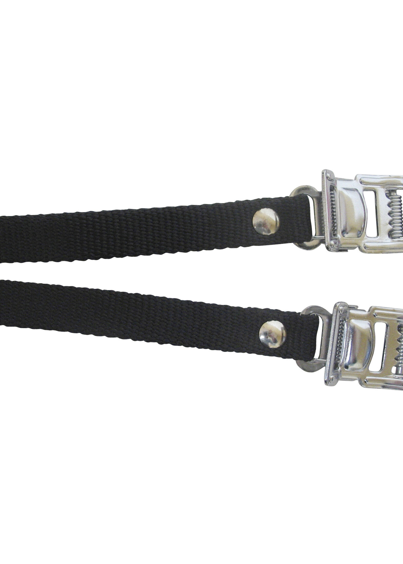 EVO EVO, Nylon toe clip straps with steel buckle, Black