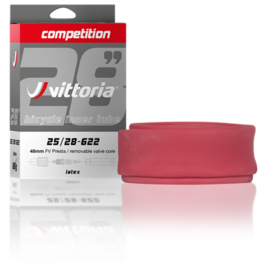 Vittoria VITTORIA, Competition Latex Tube: 700 x 25-28 mm, 48mm Presta with Removable Valve Core