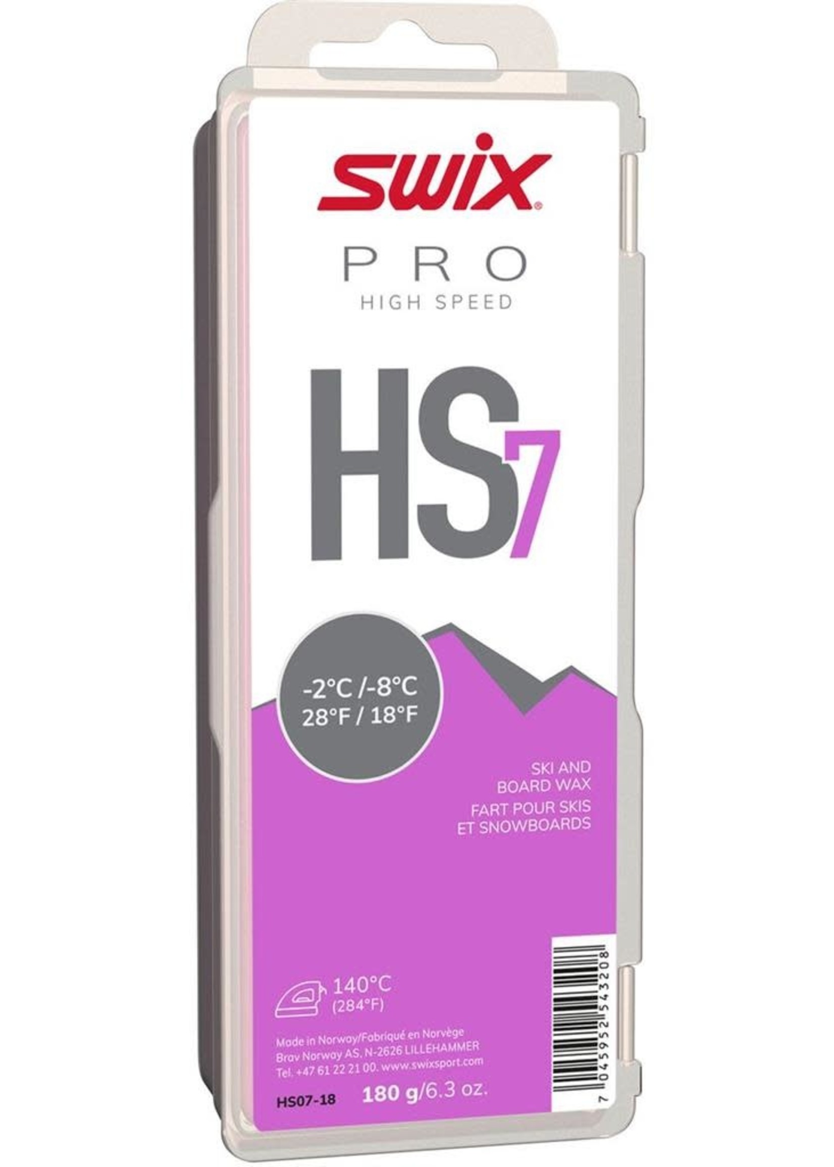 Swix SWIX, Wax, HS Glide 180g HS7 Violet -2 to -8