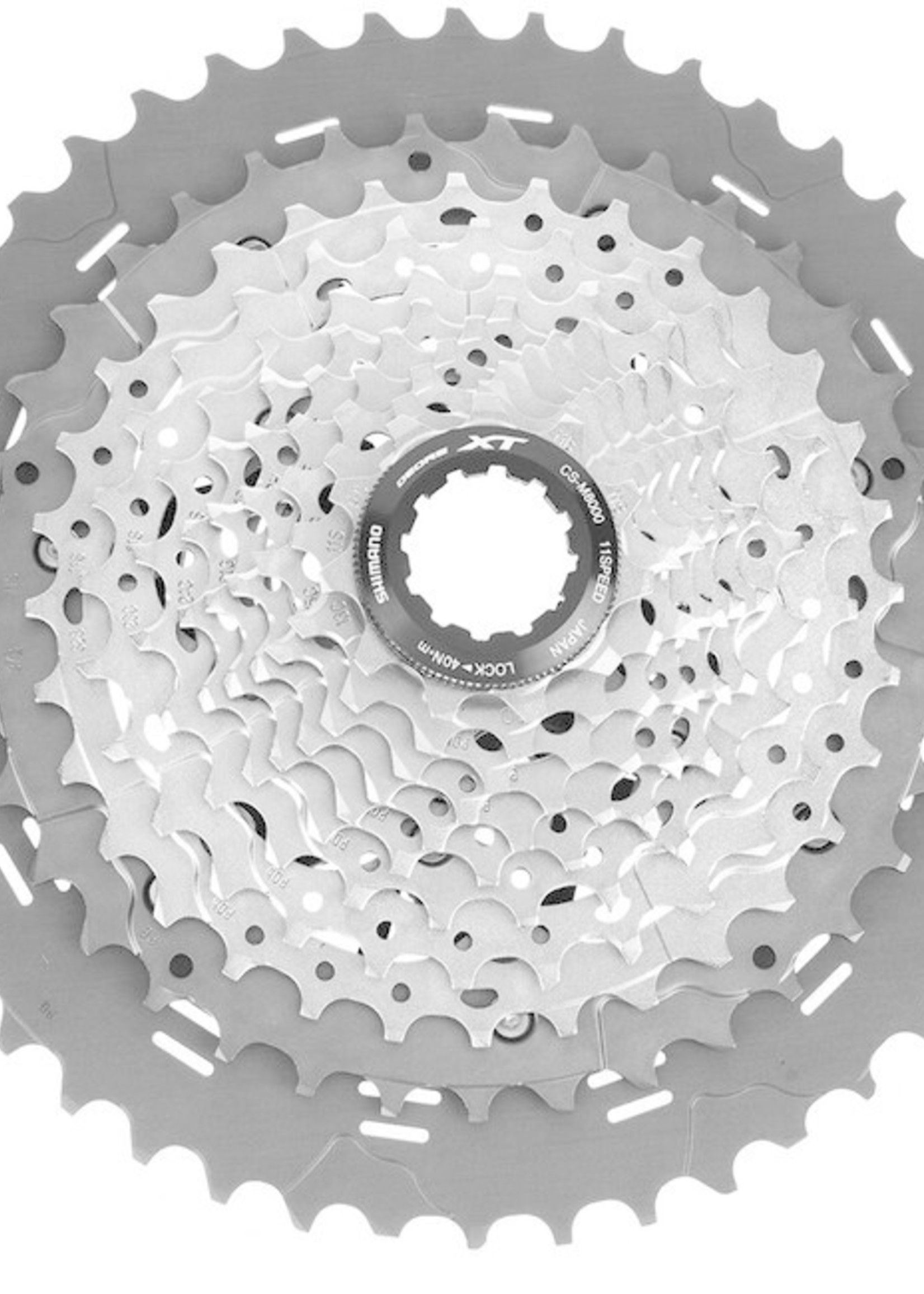 Shimano CASSETTE SPROCKET, CS-M8000,DEORE XT, 11-SPEED, 11-13-15-17-19-21-24-28-32-37-46, IND.PACK