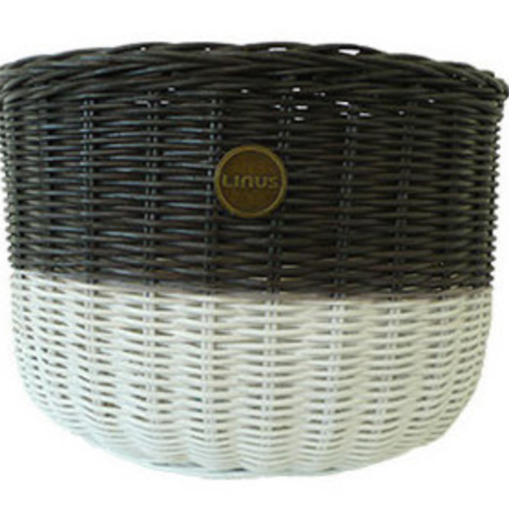 Linus LINUS, Oval Basket Rattan, Brown/White