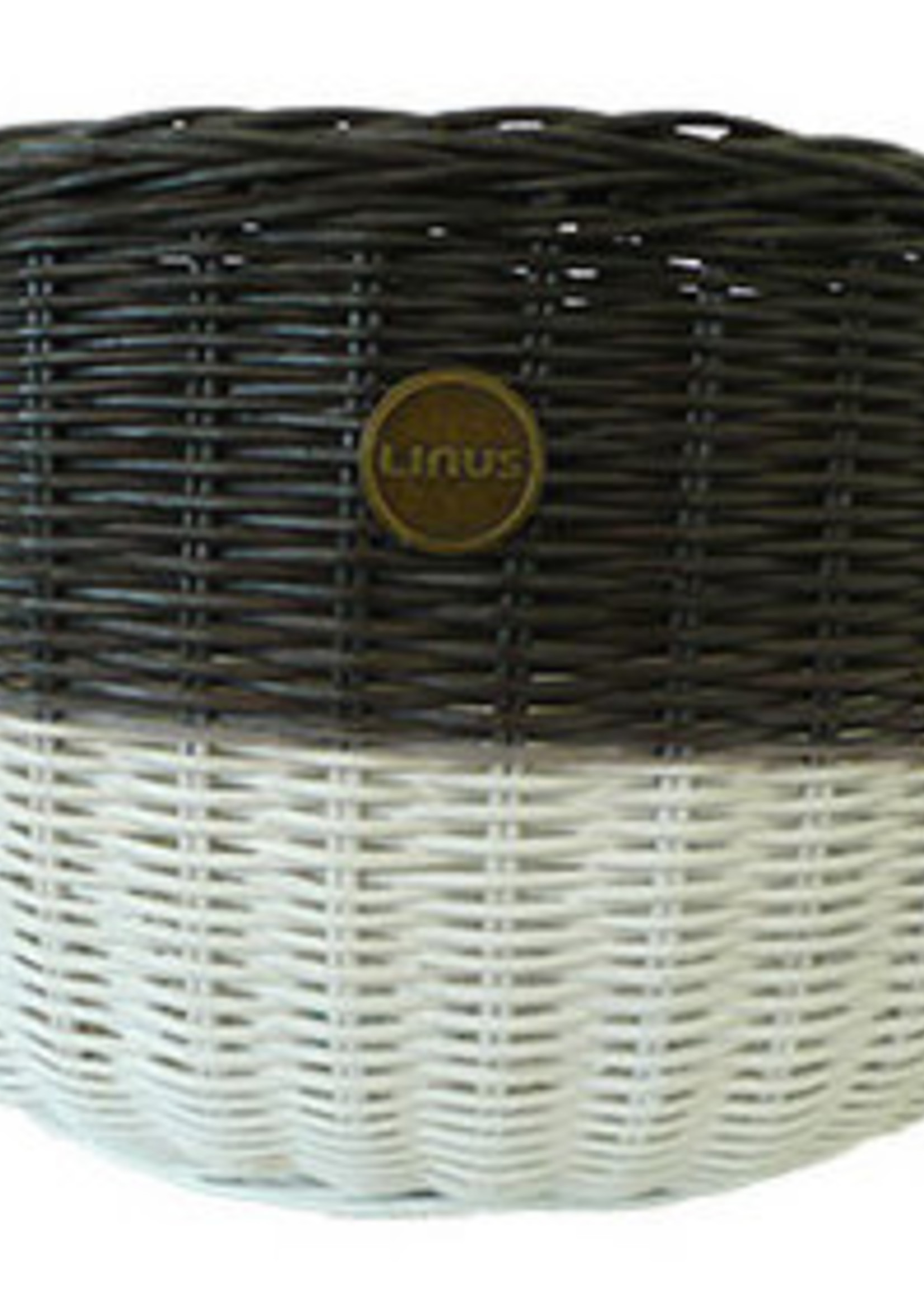 Linus LINUS, Oval Basket Rattan, Brown/White