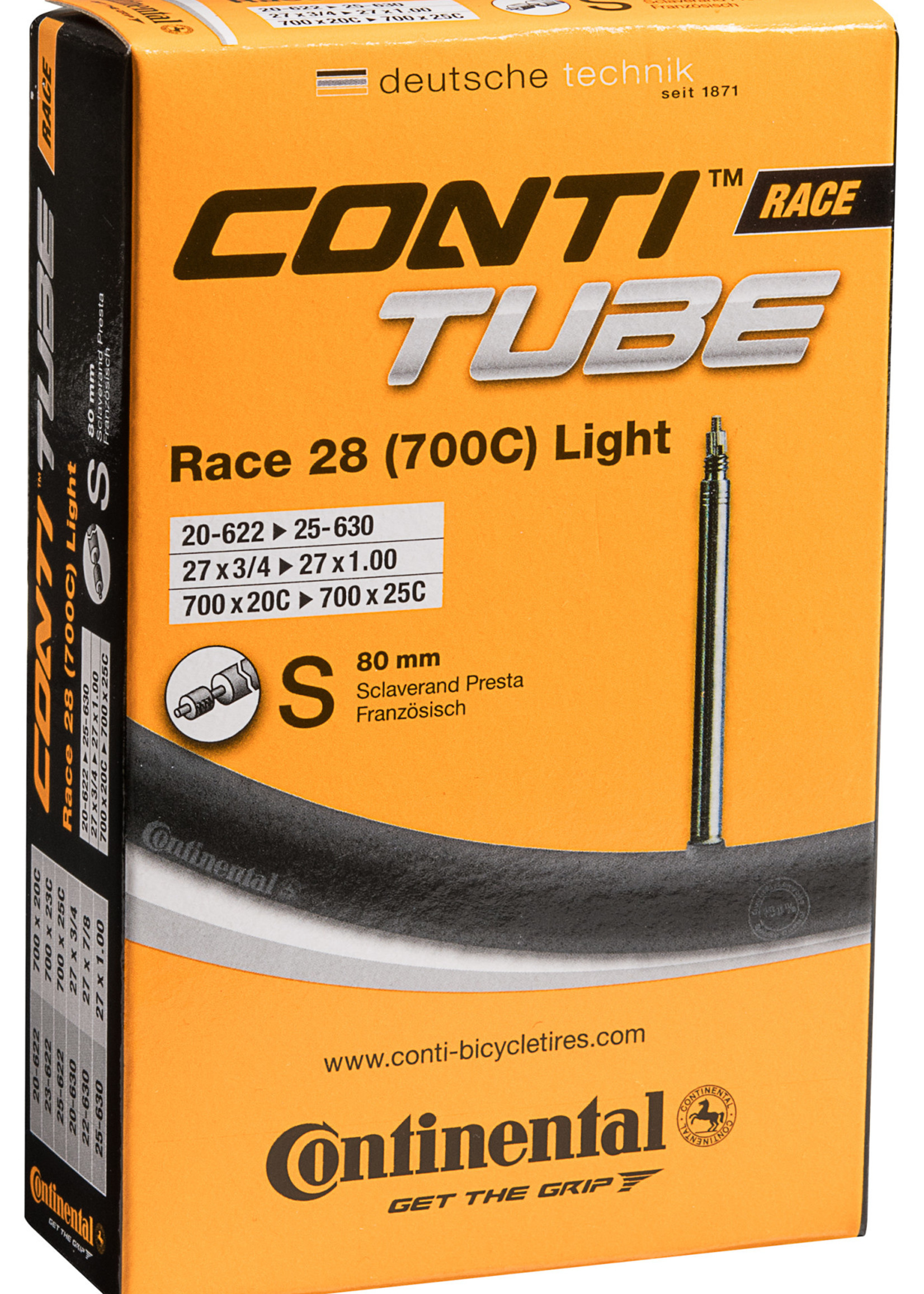 Continental Continental, Tube, 700 x 18-25, Presta, 80mm, Light