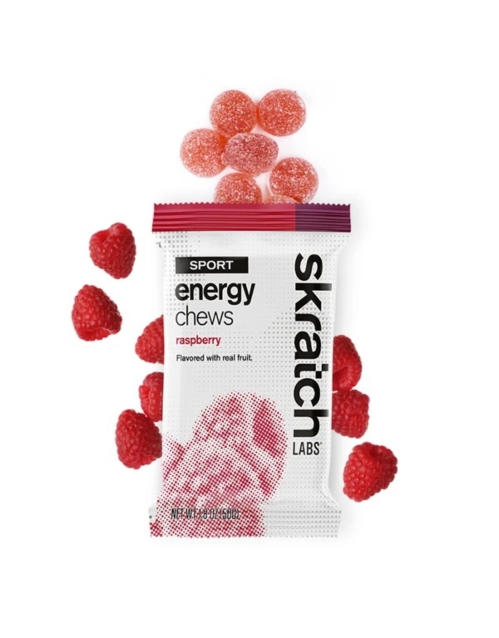 Skratch Labs SKRATCH, Energy Chews, Raspberry single