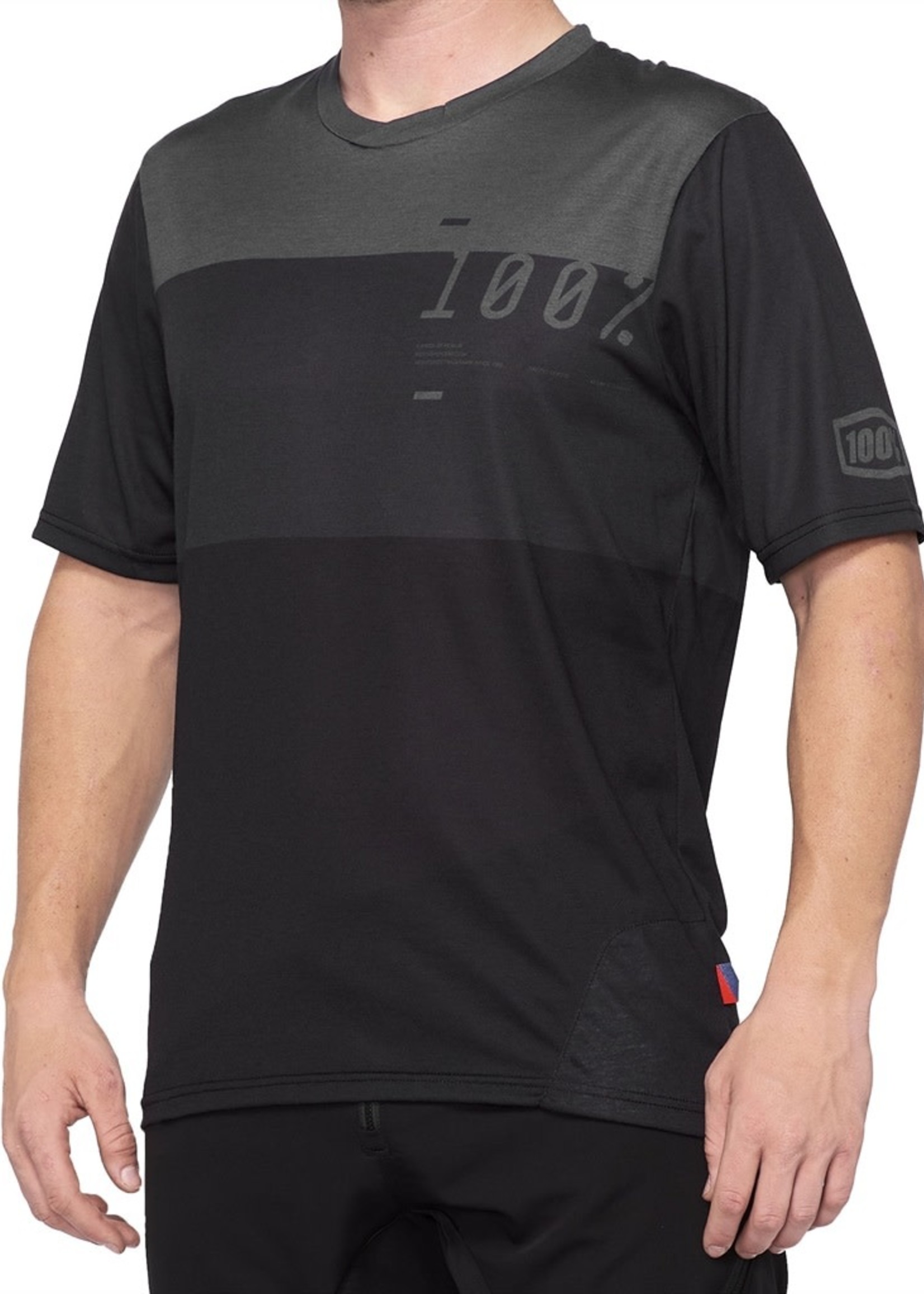 100% '21, 100%, Airmatic Jersey, Black/Charcoal - FINAL SALE