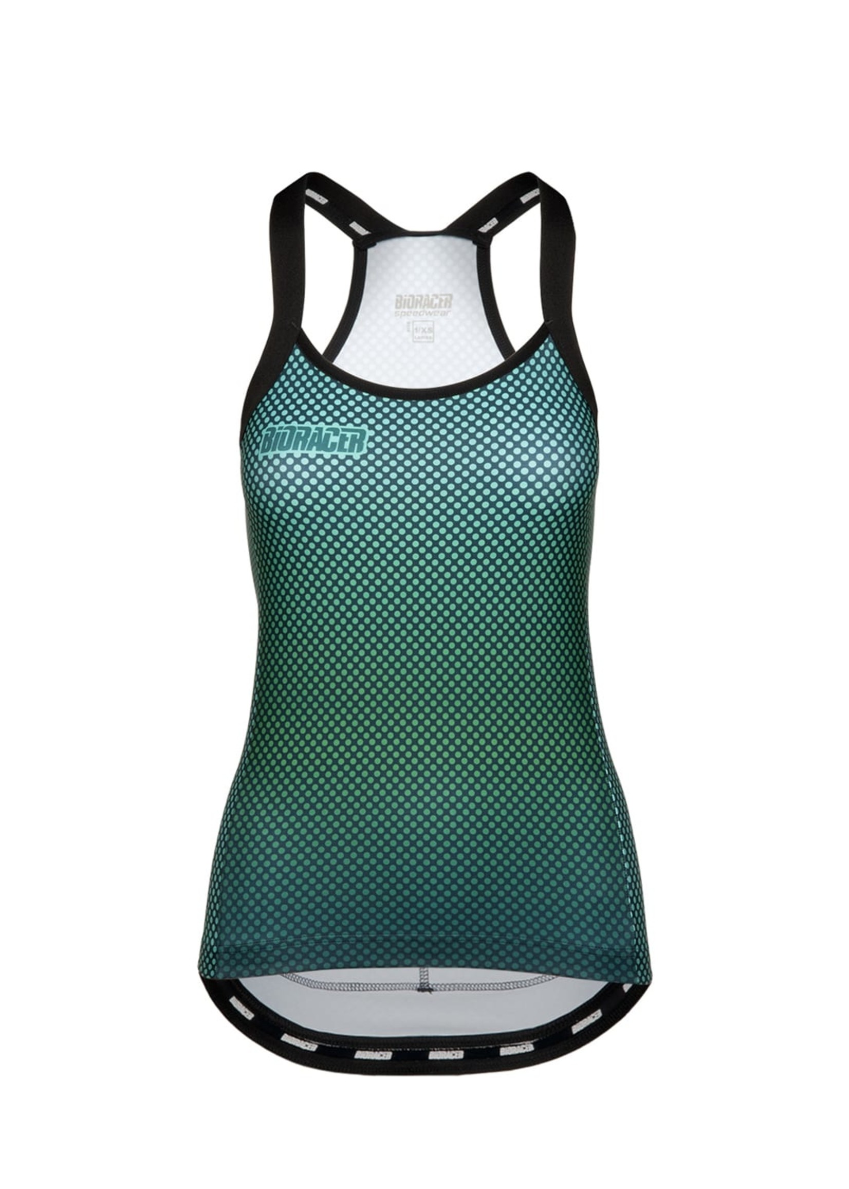 Bioracer '21, BIORACER, Women's Vesper Tan Top Jersey, Green Blitzz - FINAL SALE