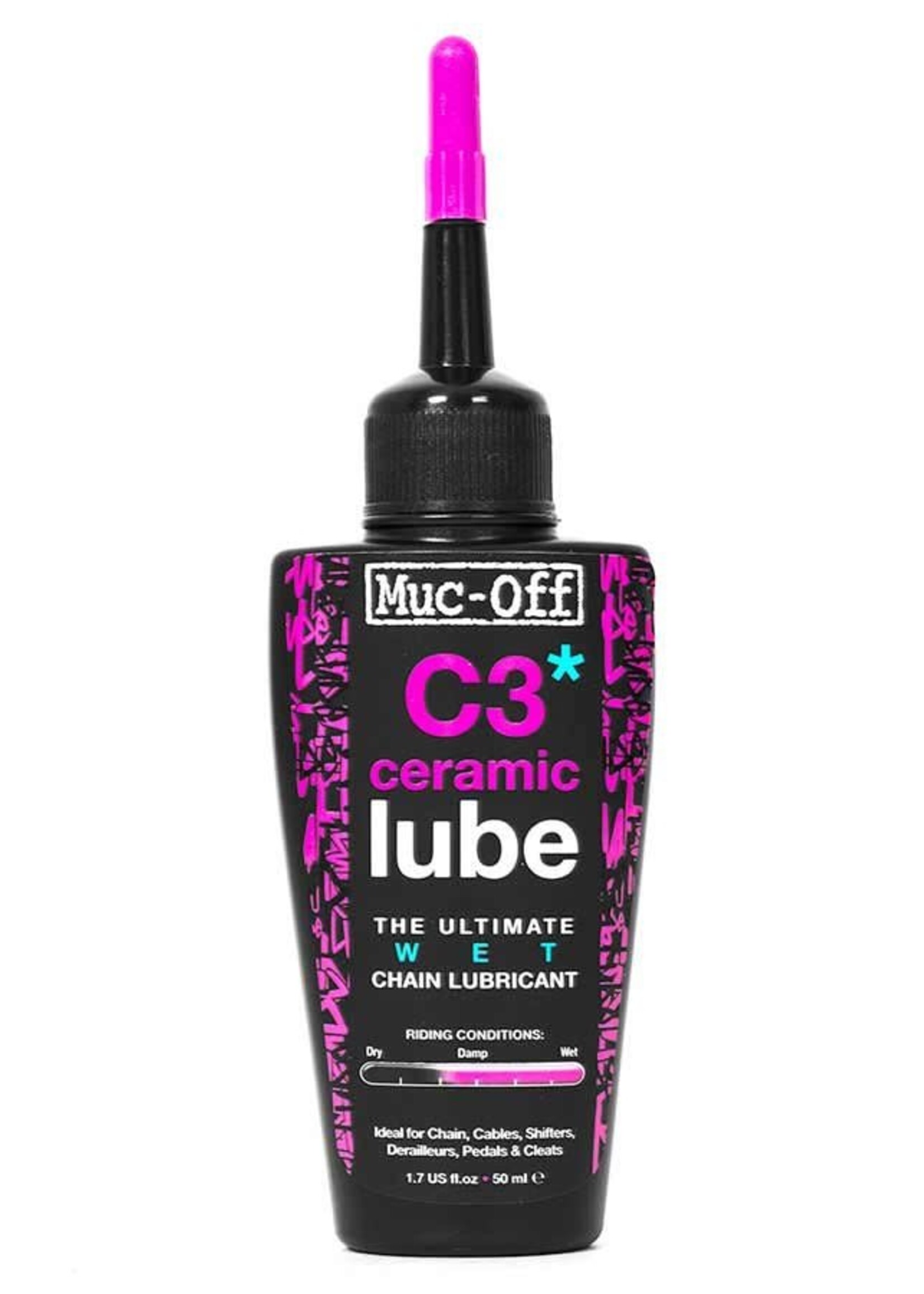Muc-Off MUC-OFF, C3 Wet Ceramic Chain Lubricant, 50ml