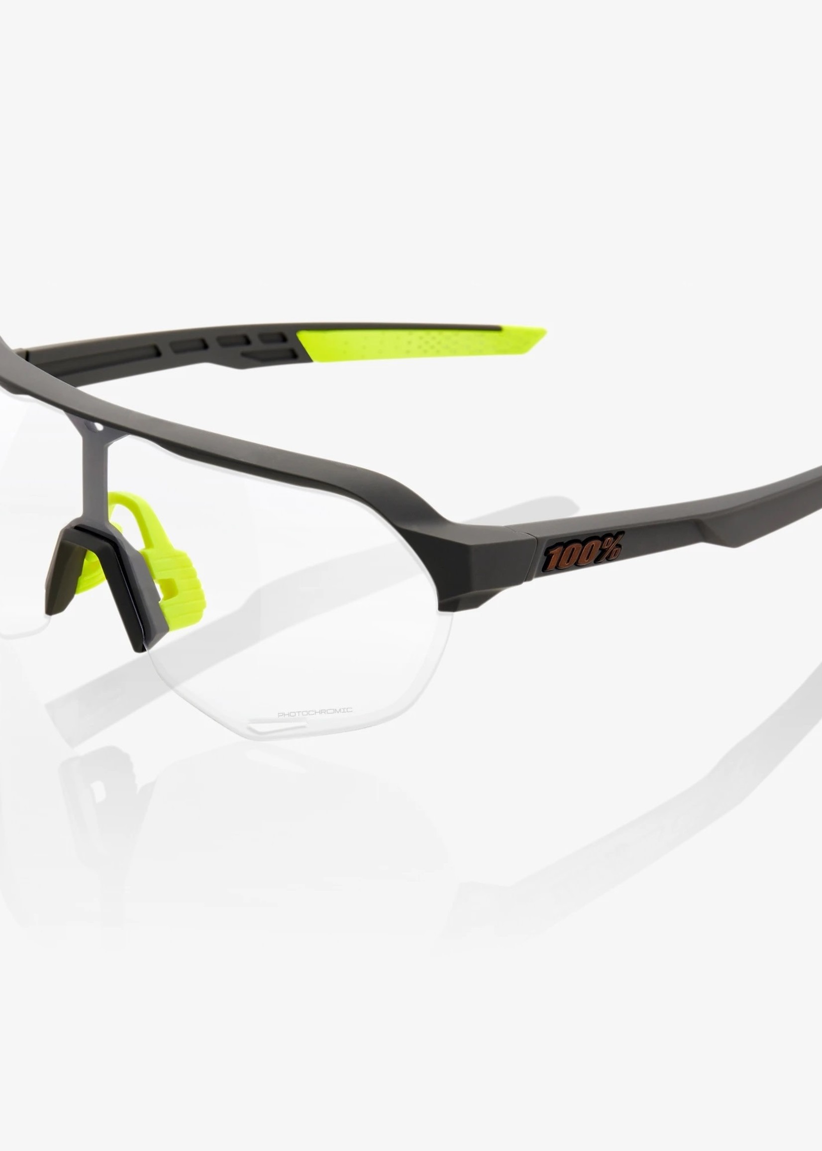 100% 100%, S2 Sunglasses Soft Tact Cool Grey / Photochromic