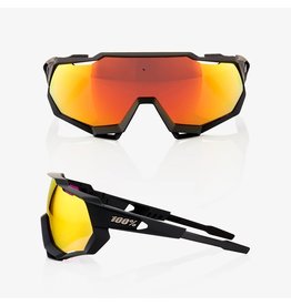 100% 100%, Speedtrap Sunglasses Soft Tact Black / HiPER Red Mirror