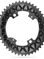 Absolute Black ABSOLUTE BLACK, Gravel Sub-compact Oval, 110/4, 2x Chainring, Black,  46T