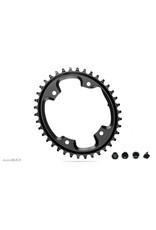 Absolute Black ABSOLUTE BLACK, Oval, CX 1X, 110/4 bcd n/w, Chainring + Bolts, Black,  42T