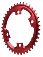 Absolute Black ABSOLUTE BLACK, Oval, CX  n/w, 110/4 asymmetric bcd, Chainring, Red, 40T