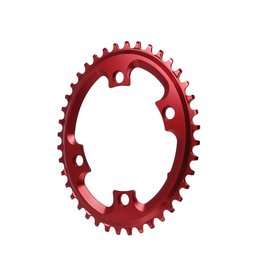 Absolute Black ABSOLUTE BLACK, Oval, CX  n/w, 110/4 asymmetric bcd, Chainring, Red, 42T