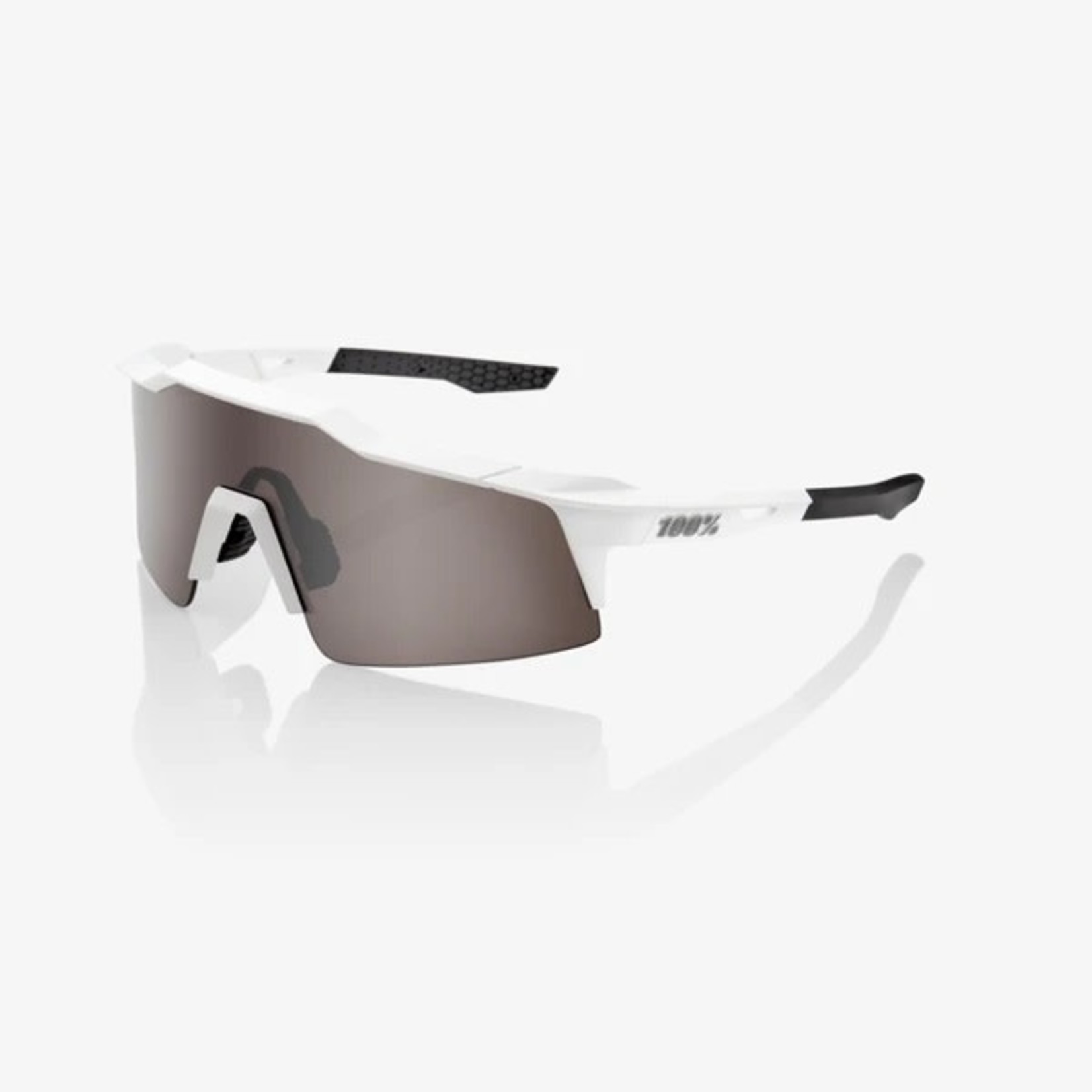 100% 100%, Speedcraft SL Sunglasses, Matte White / HiPER Silver Mirror Lens