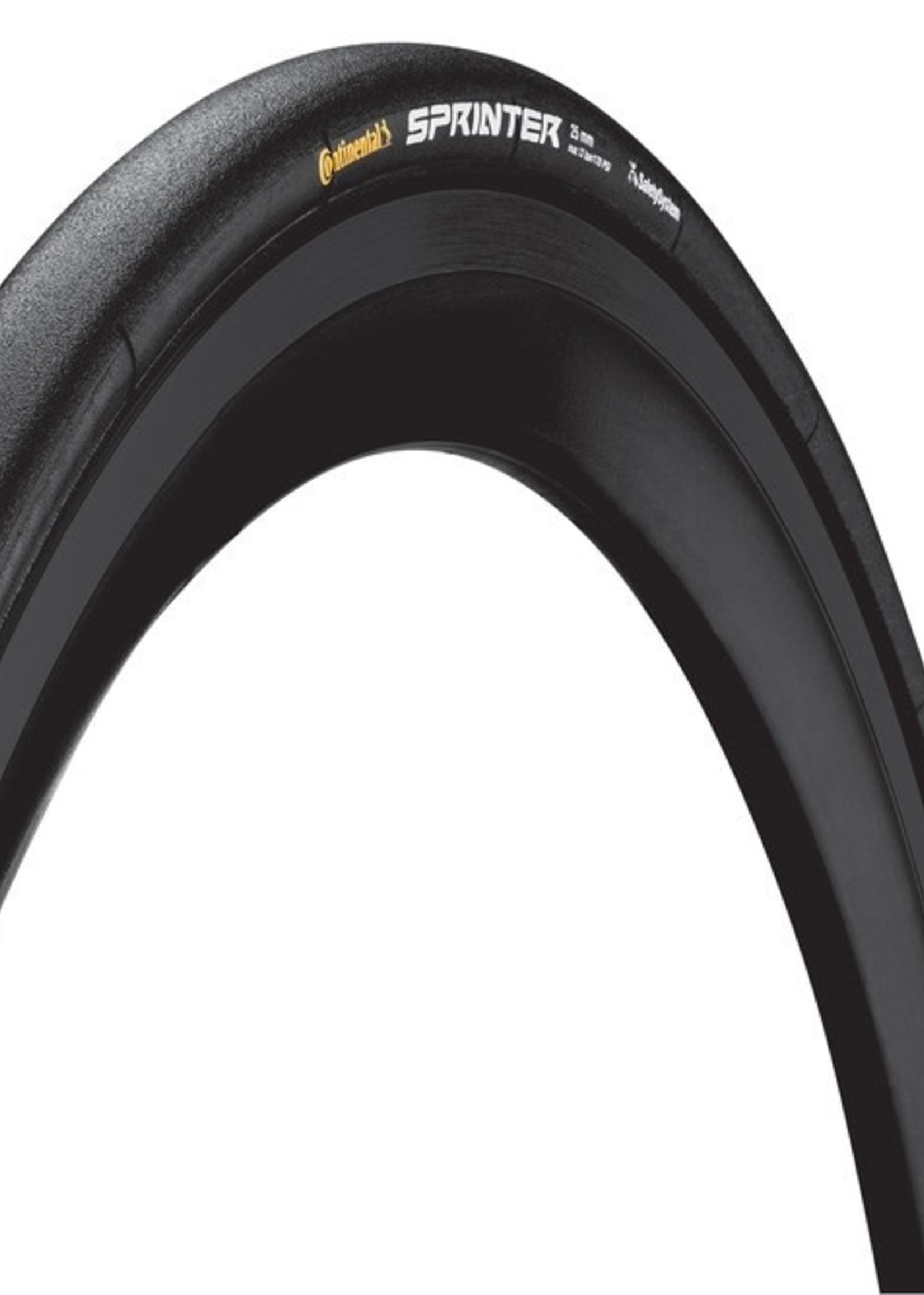 Continental Continental, Tire, Sprinter Tubular, 700x25, Black-BW + Black Chili