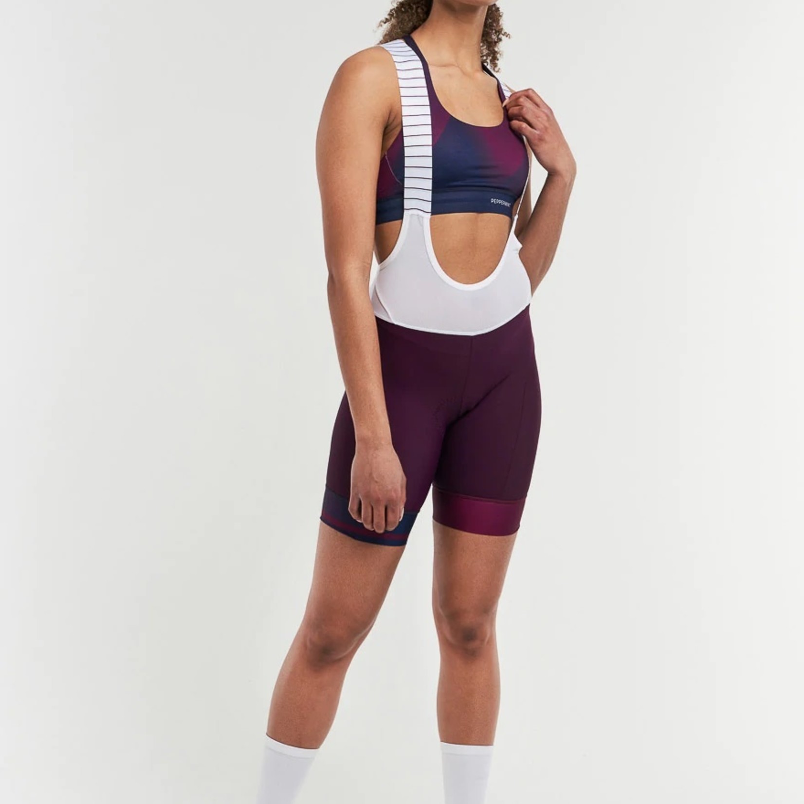 Peppermint '22, PEPPERMINT CYCLING, Signature Bibshorts, Burgundy