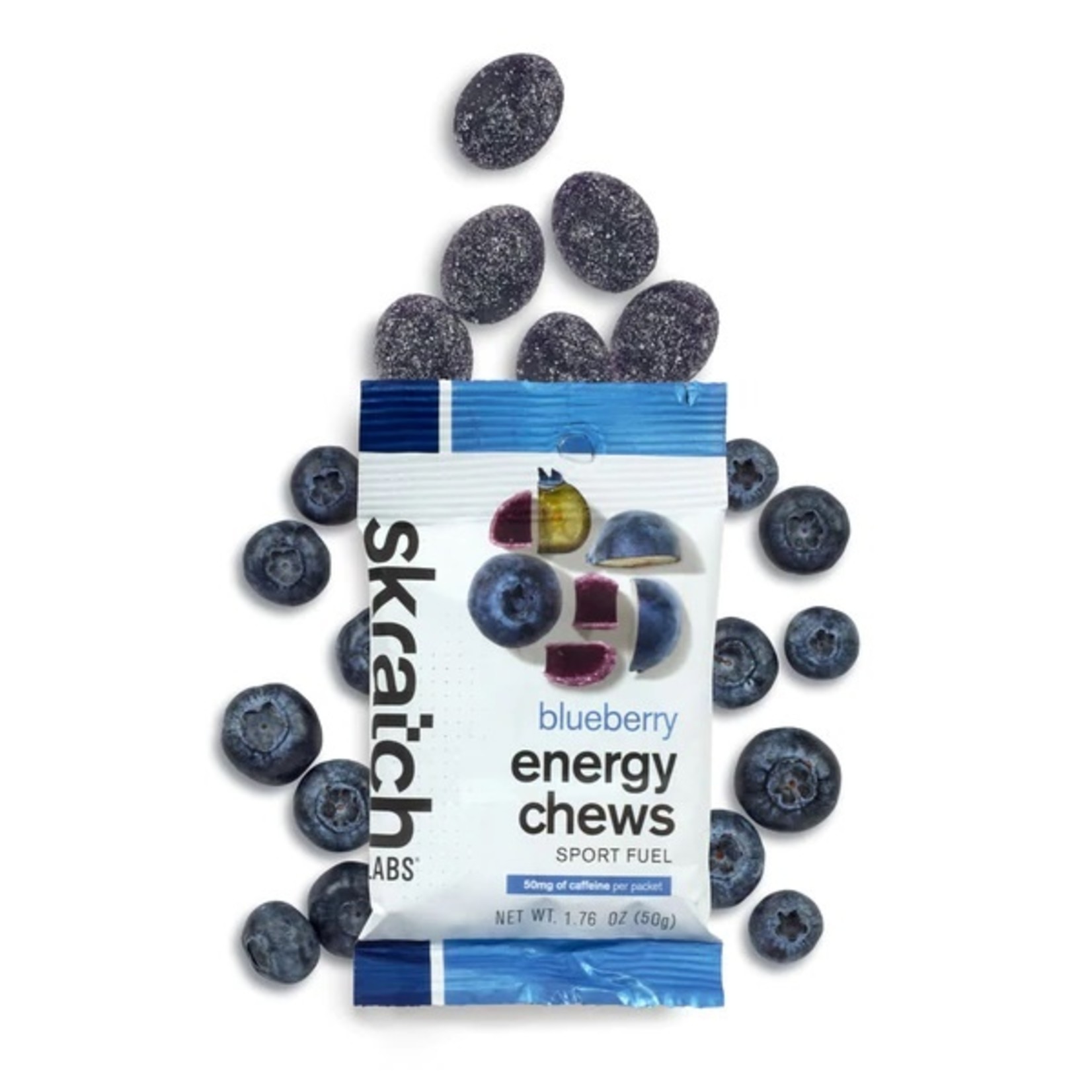 Skratch Labs SKRATCH, Energy Chews, Blueberry (caffeinated), single