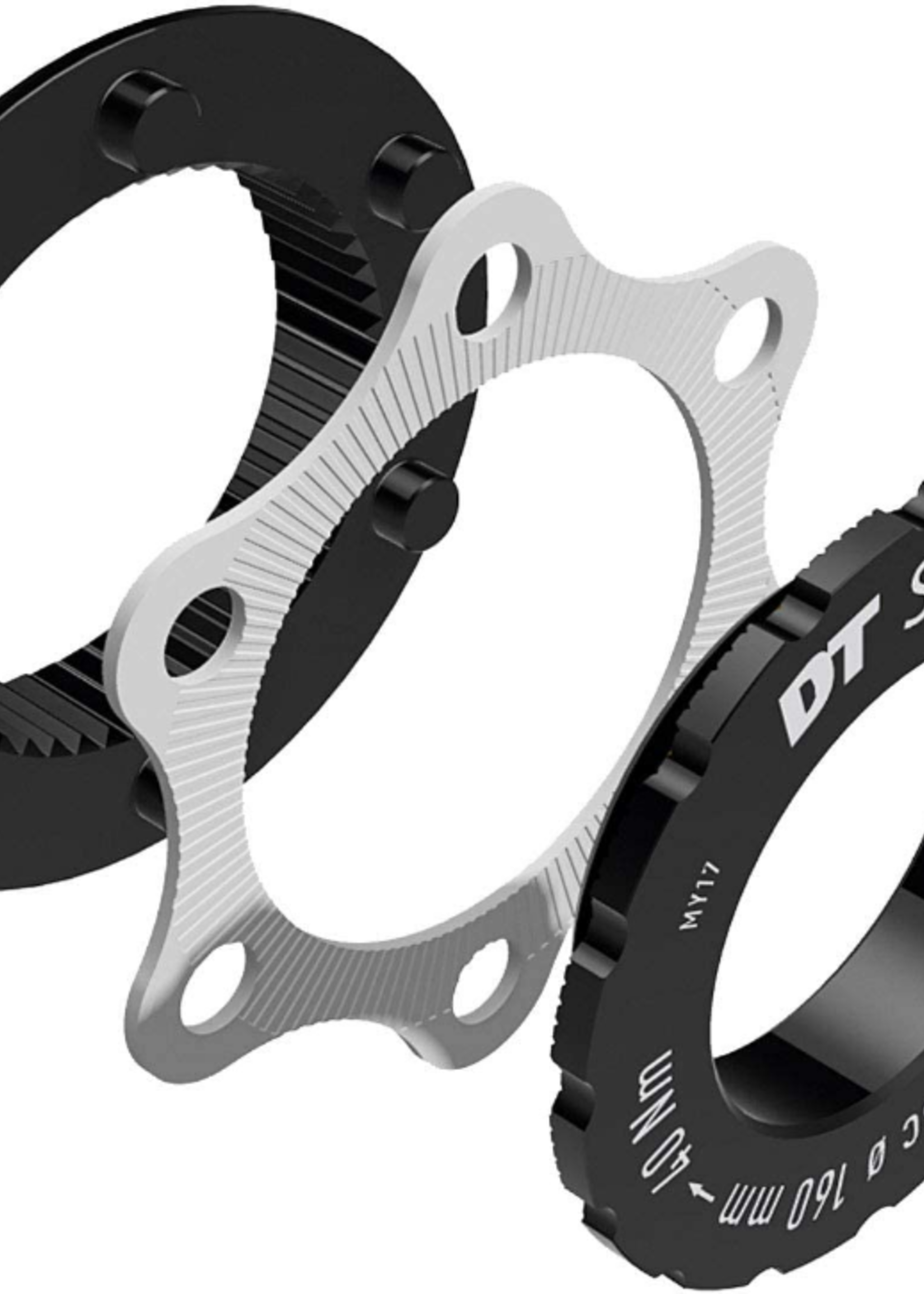 DT SWISS DT Swiss Center Lock to 6-Bolt Disc Adaptor: fits most QR and 12mm Frames/Forks