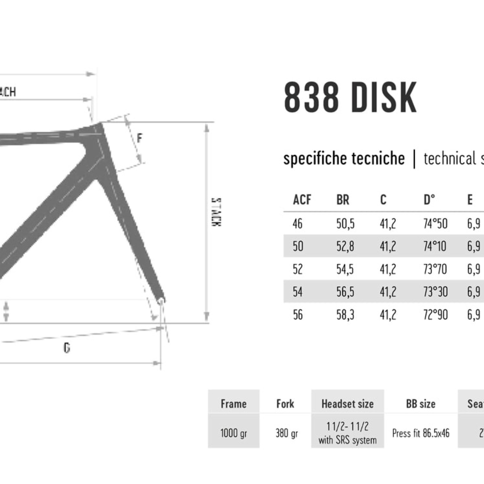 De Rosa 22 De Rosa 838 Disk Ultegra mechanical red/black