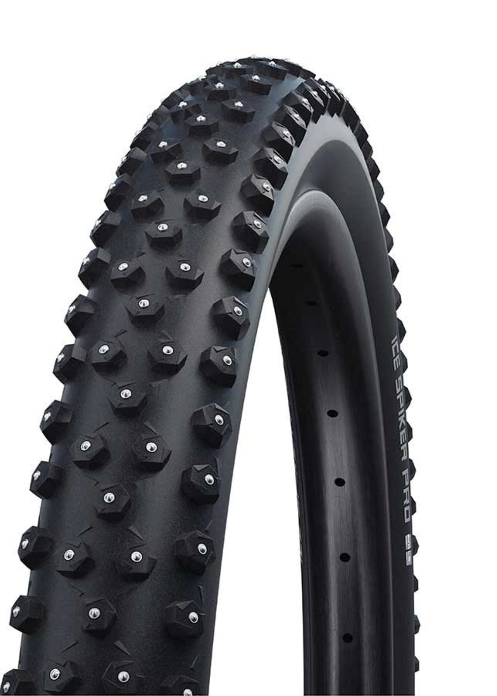 SCHWALBE SCHWALBE, Ice Spiker Pro, Tire, 29''x2.25, Folding, Clincher, Winter, LiteSkin, 67TPI, Black
