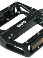 EVO EVO, MX-6, Platform Pedals, Body: Aluminum, Spindle: Cr-Mo, 9/16'', Black, Pair