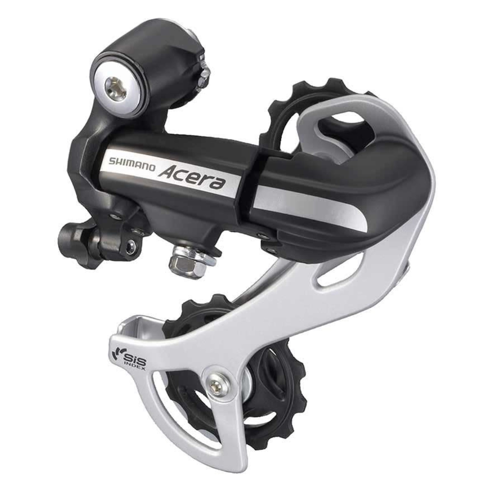 SHIMANO, REAR DERAILLEUR, RD-M360-L, ACERA, SGS 7/8-SPEED, DIRECT  ATTACHMENT, BLACK, IND.PACK - The Cyclery
