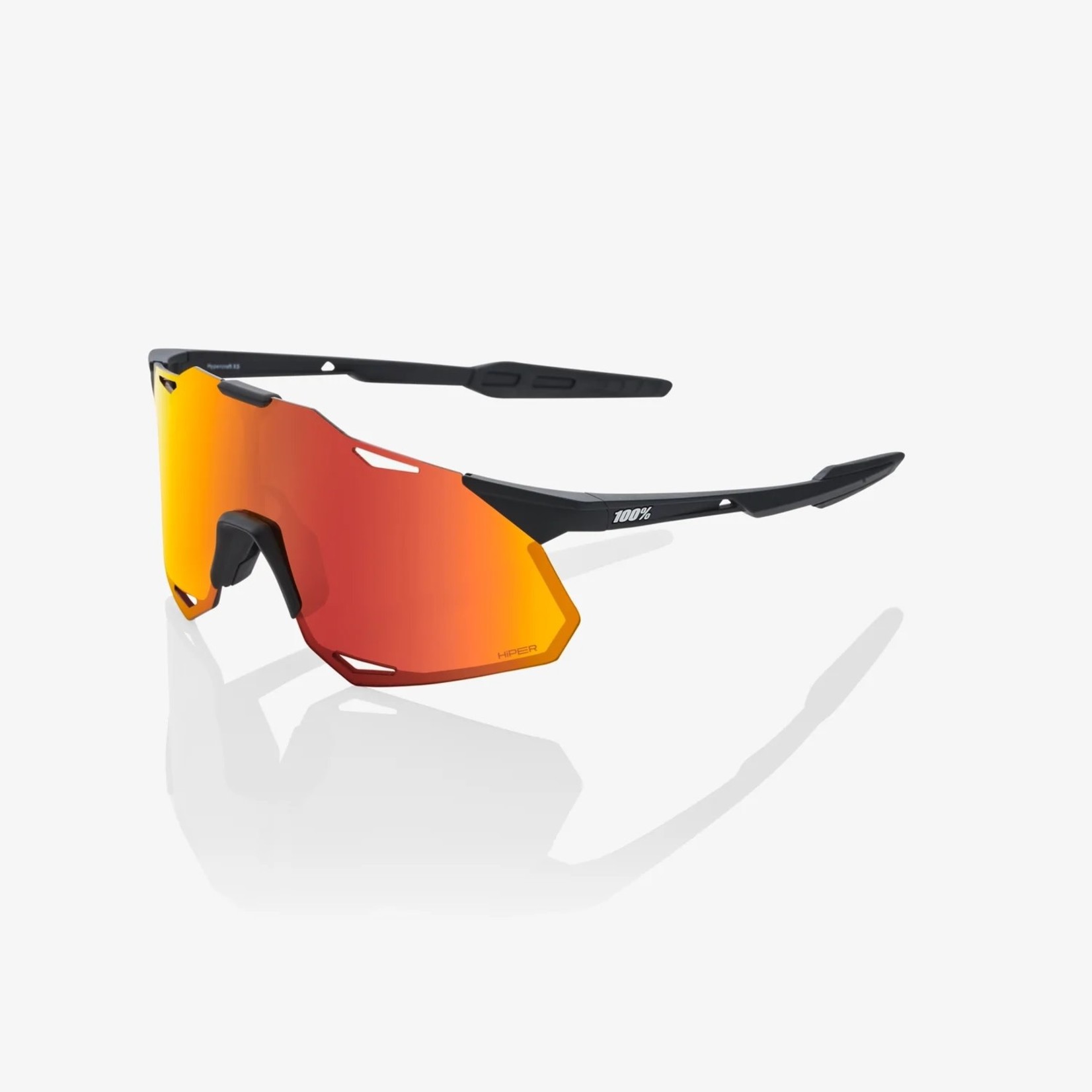 100%, Hypercraft XS Sunglasses, Soft Tact Black - HiPER Red