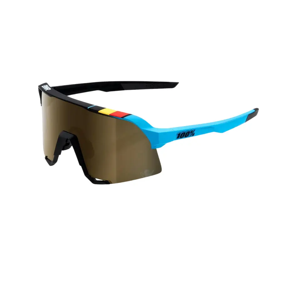 100%, Sports Performance Eyewear S3 - BWR Black - Soft Gold