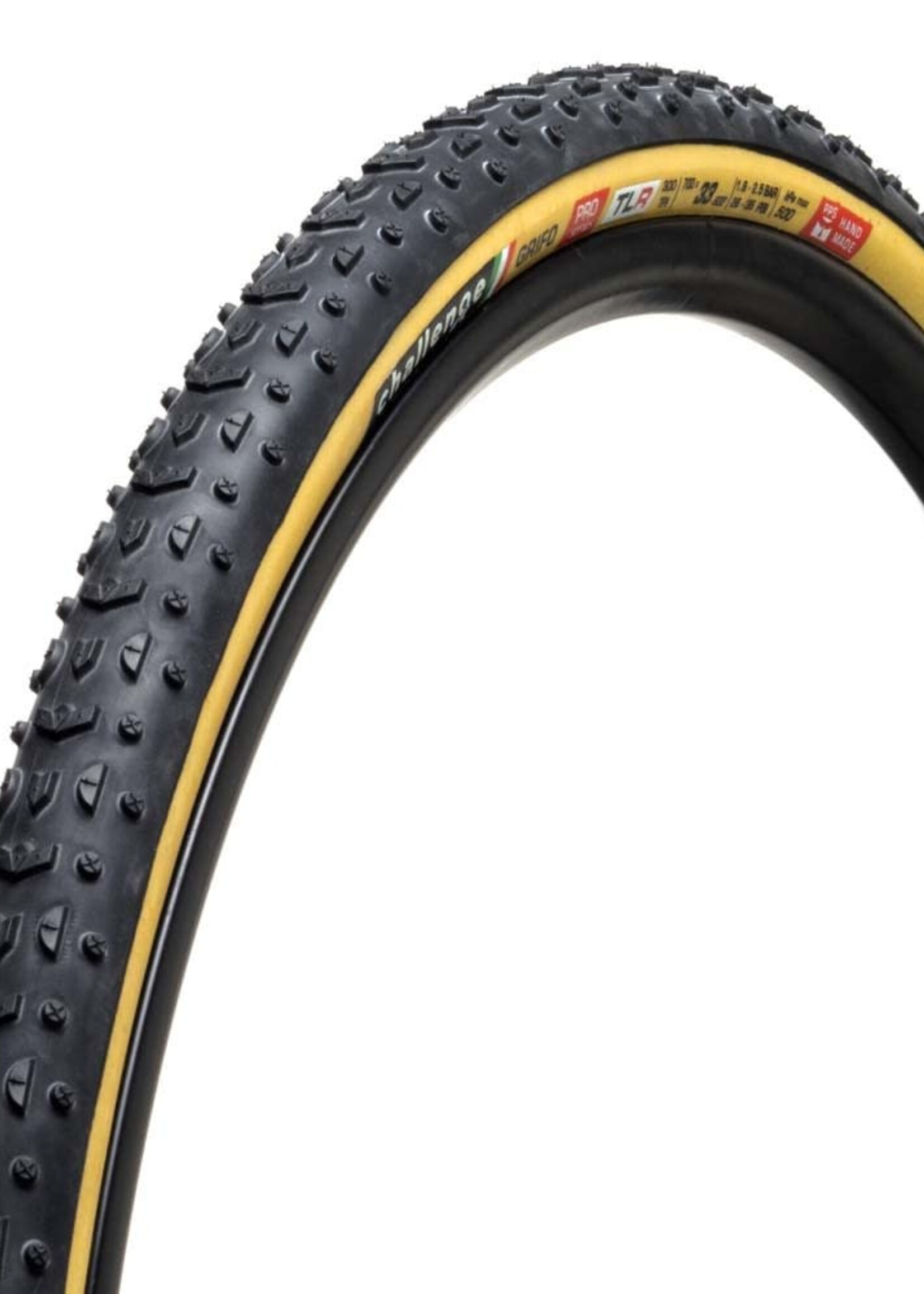 Challenge Challenge Grifo Pro TLR Clincher, tubeless ready 700x33C 300tpi black/tan