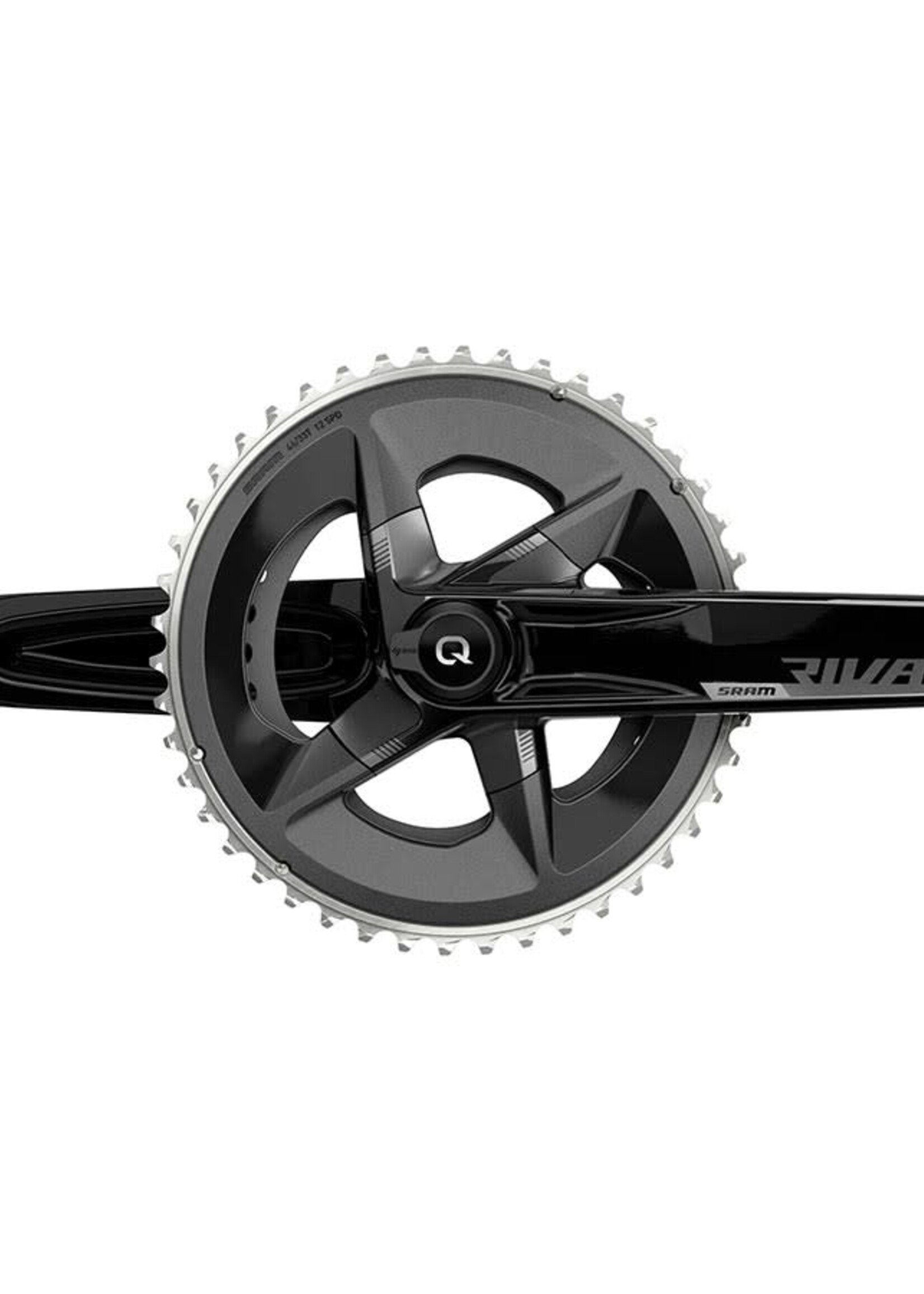 SRAM SRAM, Rival D1 Quarq 2x, Power Meter Crankset, 172.5mm, Speed: 12, Spindle: 28.99mm, BCD: 107, 46/33, DUB, Black, Road Disc