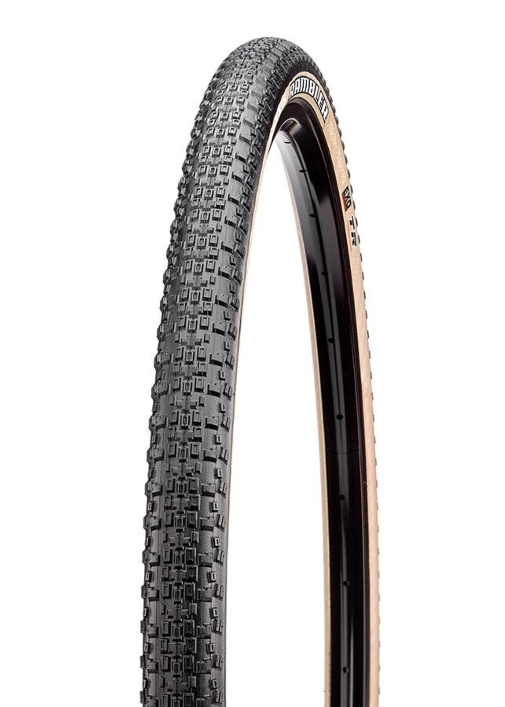 Maxxis Maxxis, Rambler, Tire, 700C, Folding, Tubeless Ready, Dual, EXO, 60TPI, Tanwall