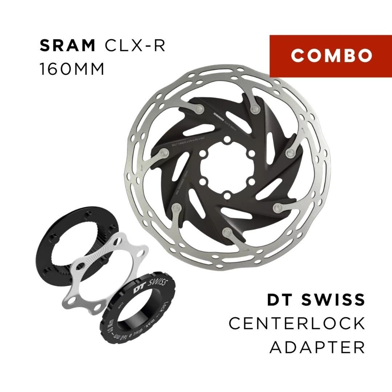 SRAM SRAM CLX-R 160mm & DT Swiss Adapter - Combo
