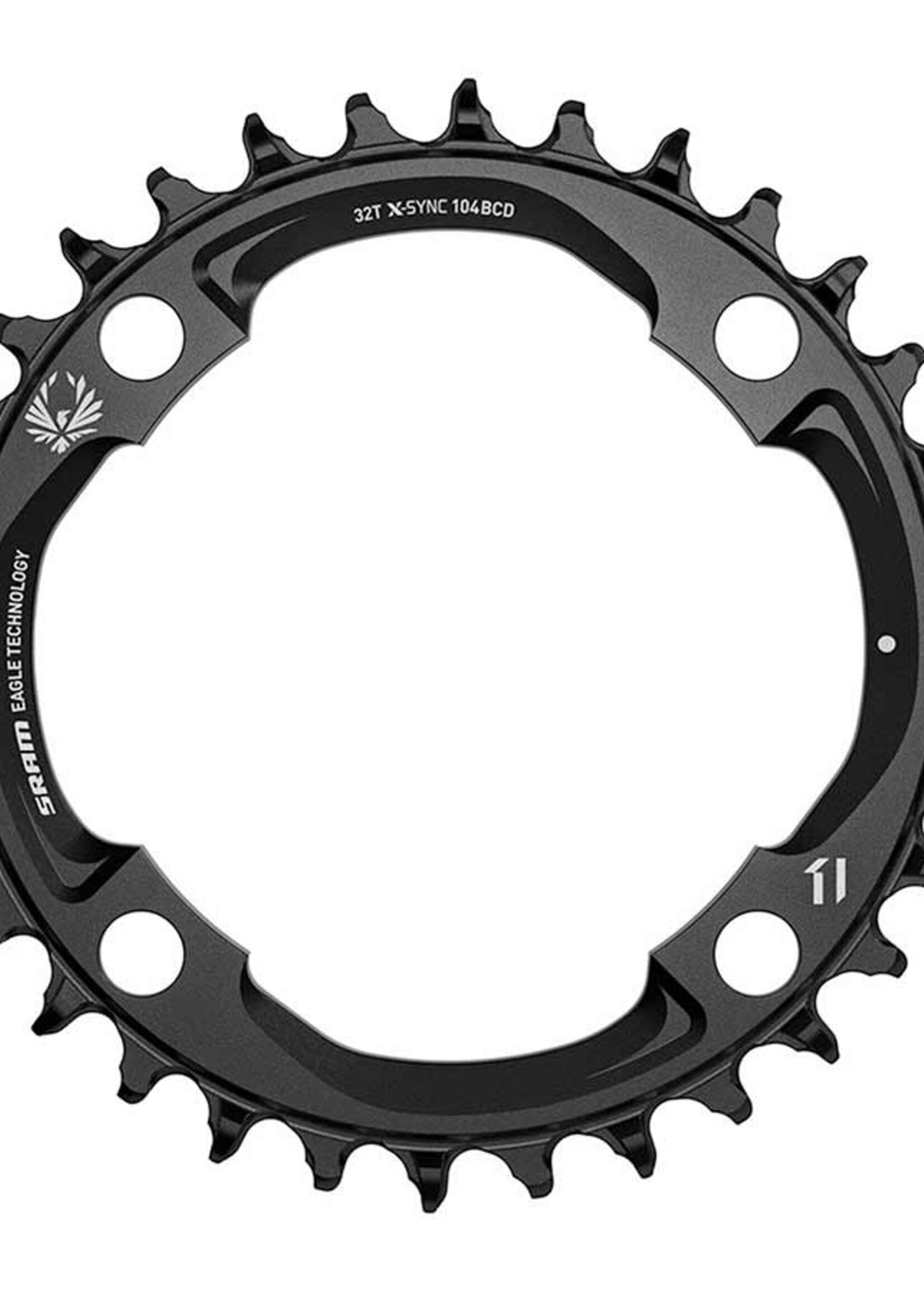 SRAM SRAM, X-SYNC 2, 32 Chainring, 12sp, BCD: 104, Aluminum, Black