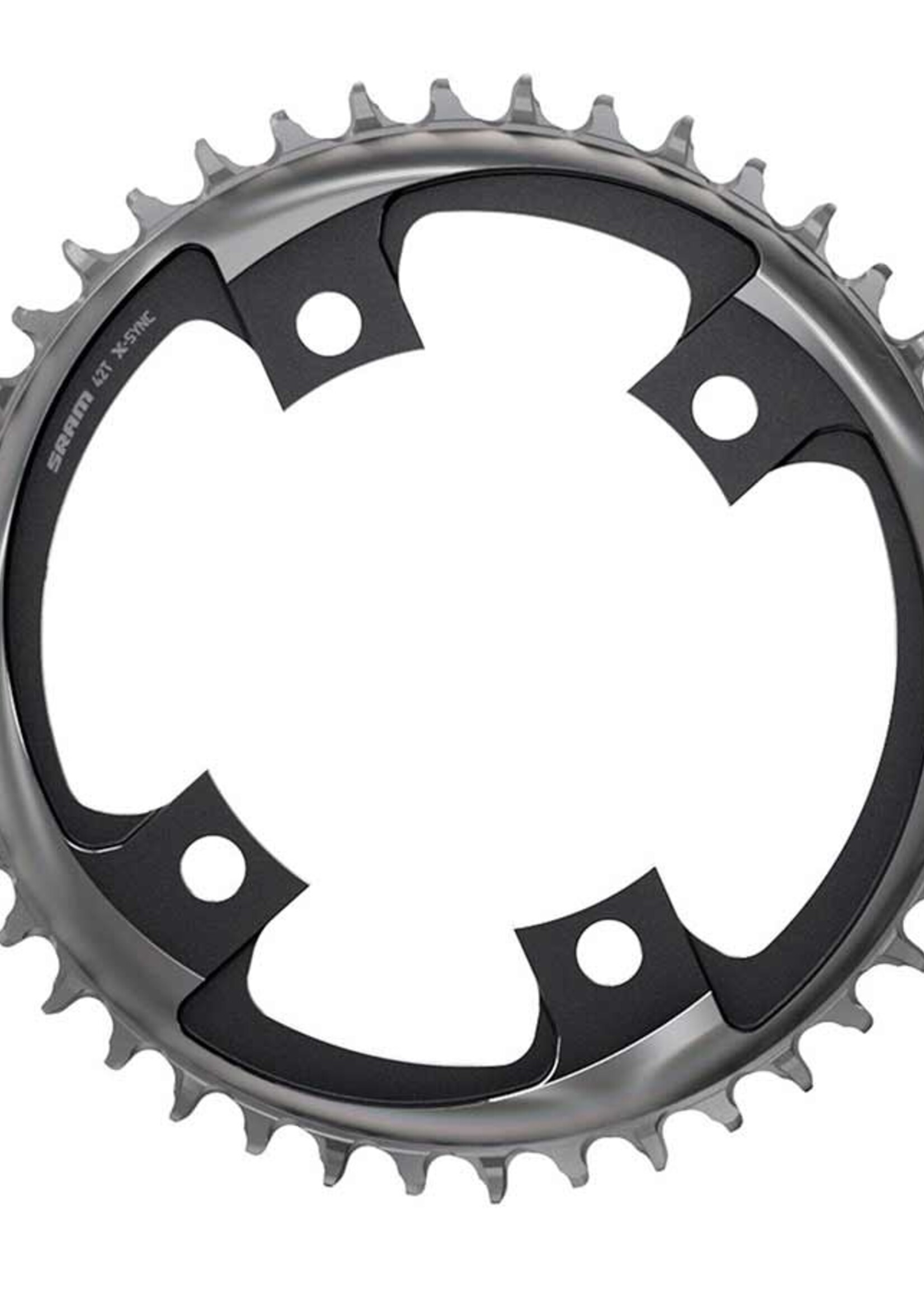 SRAM SRAM, X-SYNC 2 107mm, Chainring, Teeth: 40, Speed: 12, BCD: 107, Bolts: 4, Single, Aluminum, Black