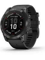 Garmin Garmin, fenix 7X Pro Sapphire Solar, Watch, Watch Color: Grey, Wristband: Black - Silicone
