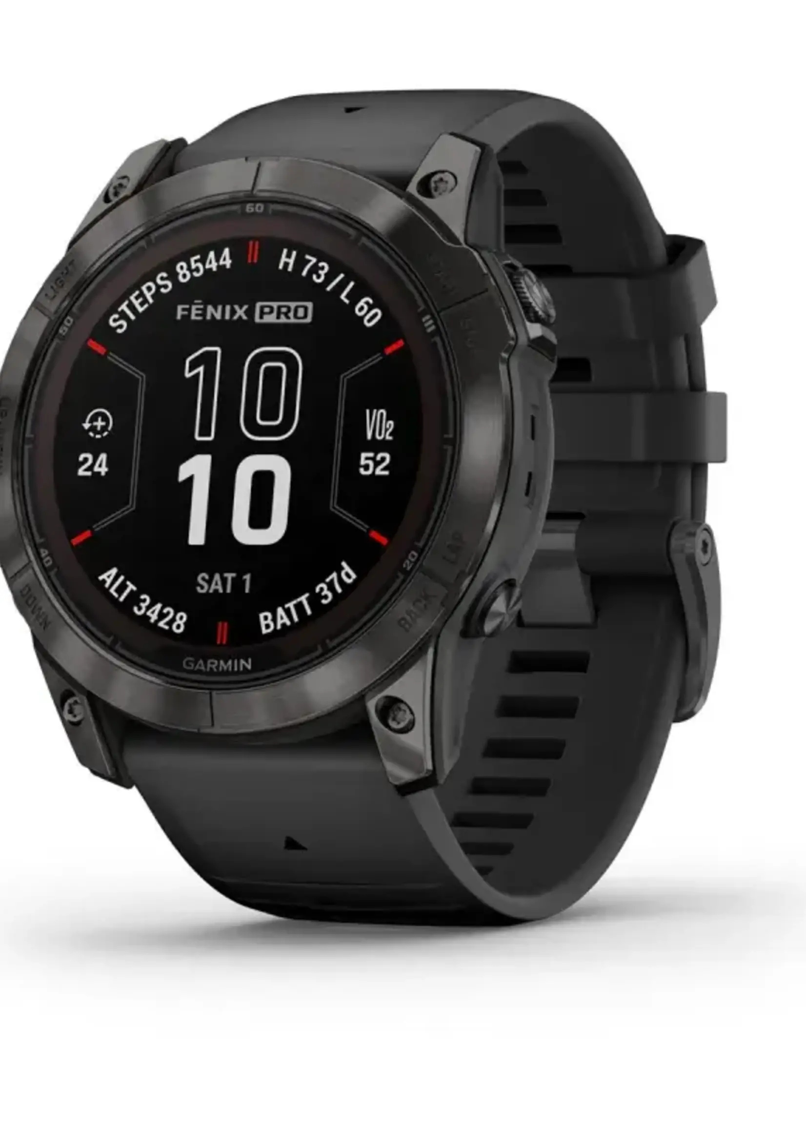 Garmin Garmin, fenix 7X Pro Sapphire Solar, Watch, Watch Color: Grey, Wristband: Black - Silicone