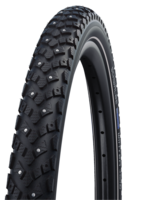 SCHWALBE SCHWALBE, Tire, Winter, 700x35C, Wire, Clincher, Winter, KevlarGuard, Reflex, 50TPI, Black