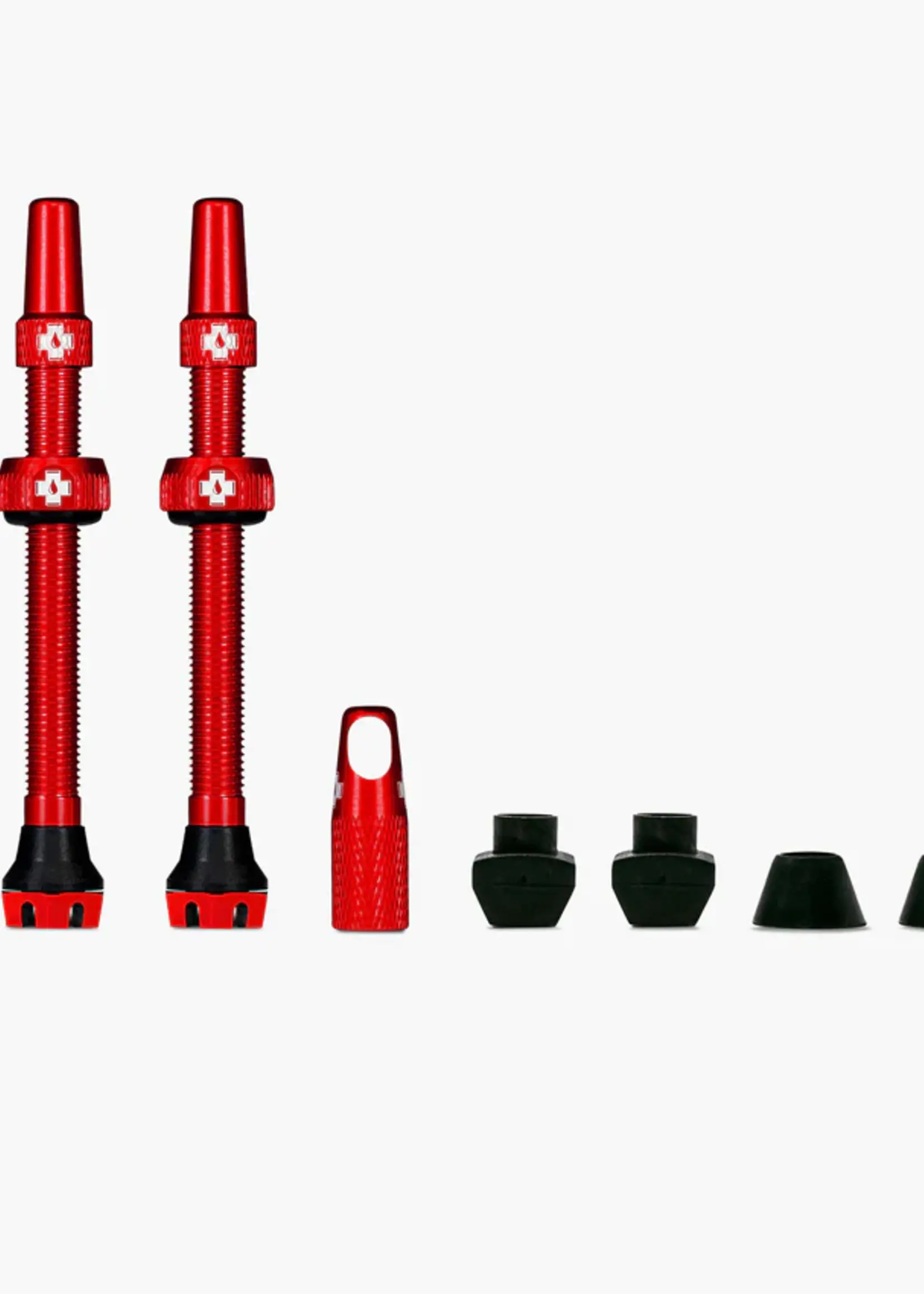 Muc-Off Muc-Off, V2, Tubeless Valve, Presta, 44mm, Red, Pair