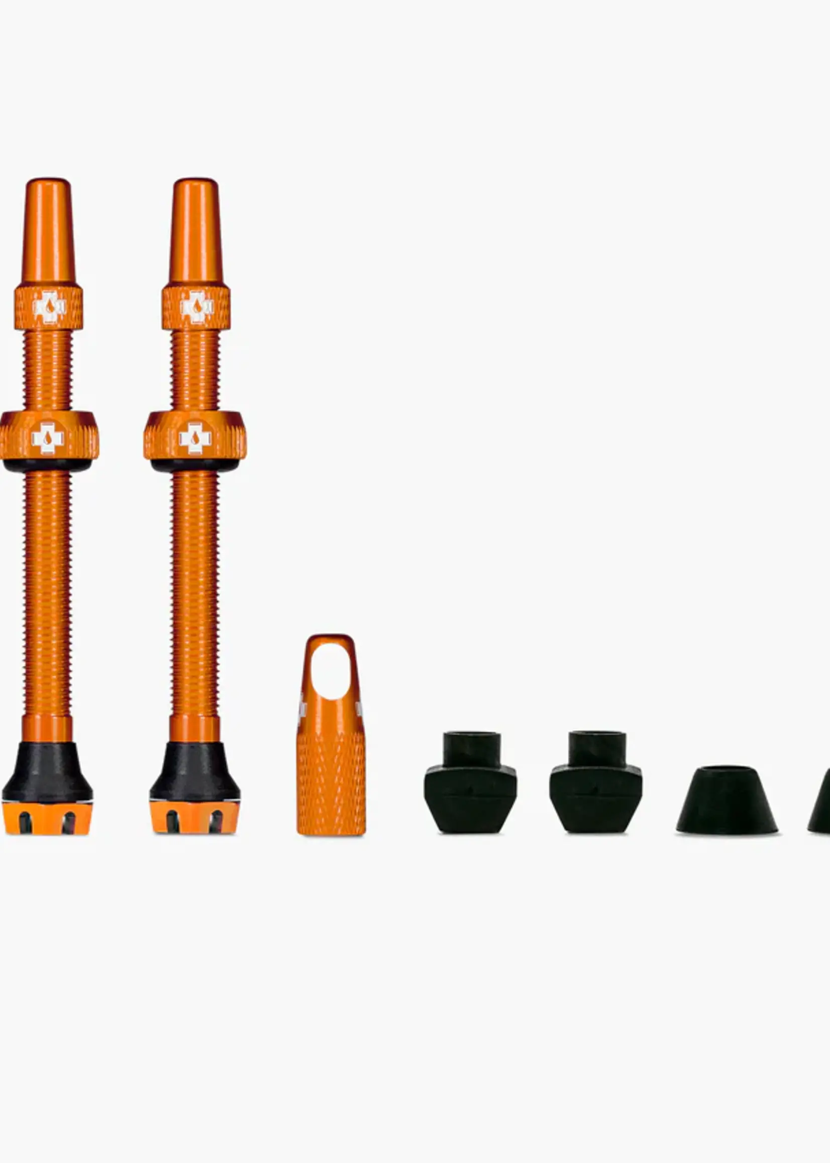 Muc-Off Muc-Off, V2, Tubeless Valve, Presta, 44mm, Orange, Pair