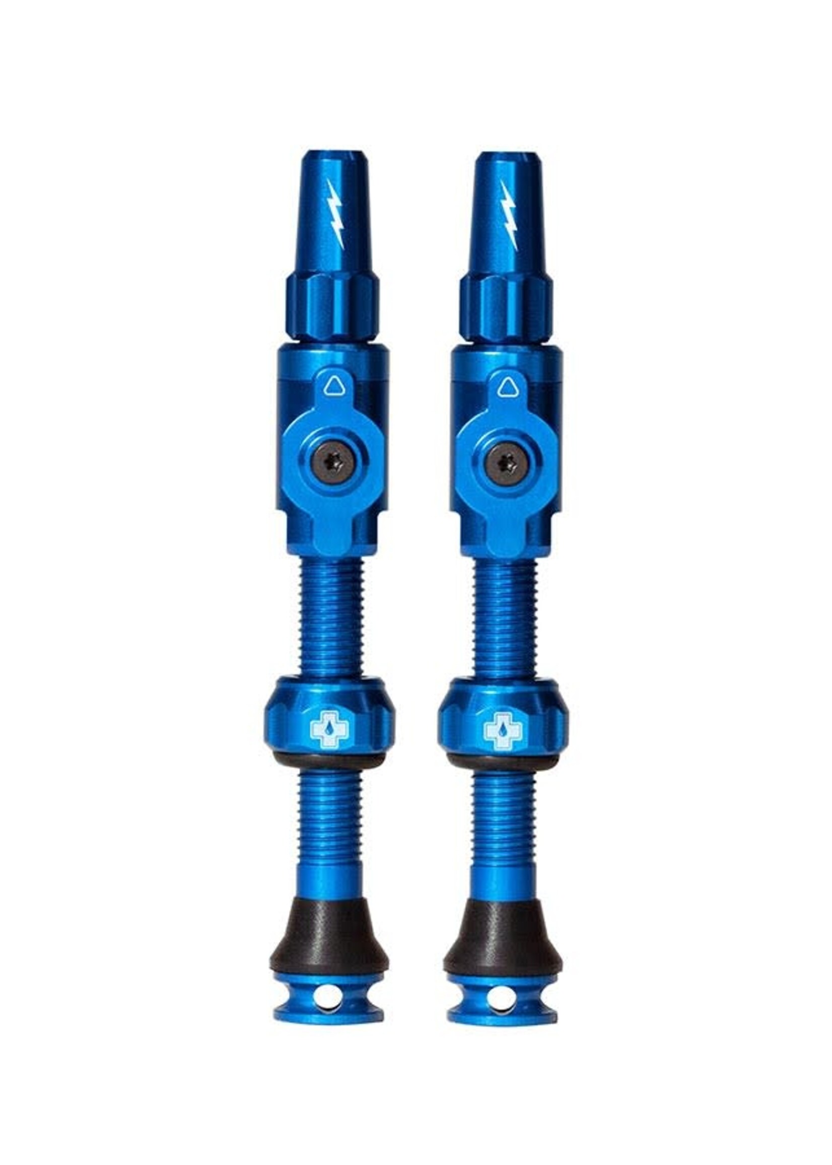 Muc-Off Muc-Off, Big Bore Lite Large, Tubeless Valve, Presta, 45mm, Blue, Pair