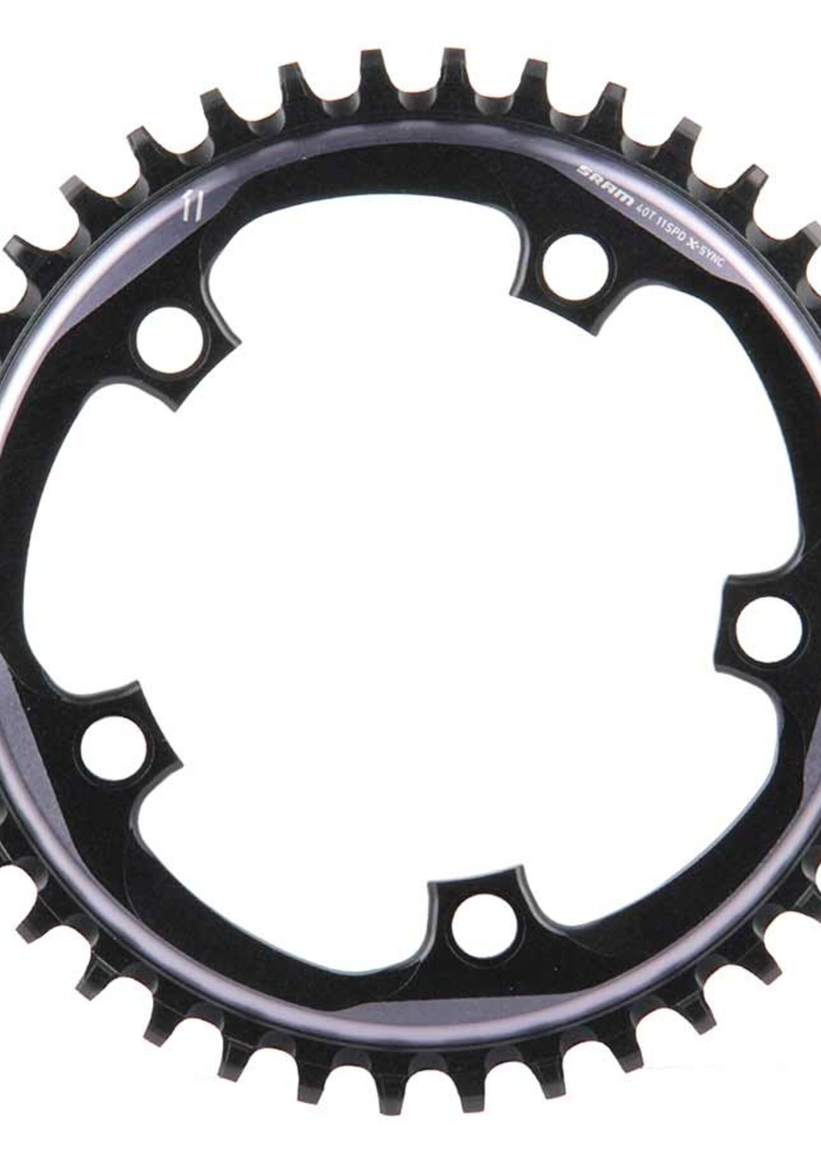 SRAM SRAM, 40T, 11sp, BCD: 110mm, 5 Bolts, X-Sync, Outer Chainring, For X-Sync, Aluminum, Grey, 11.6218.015.001