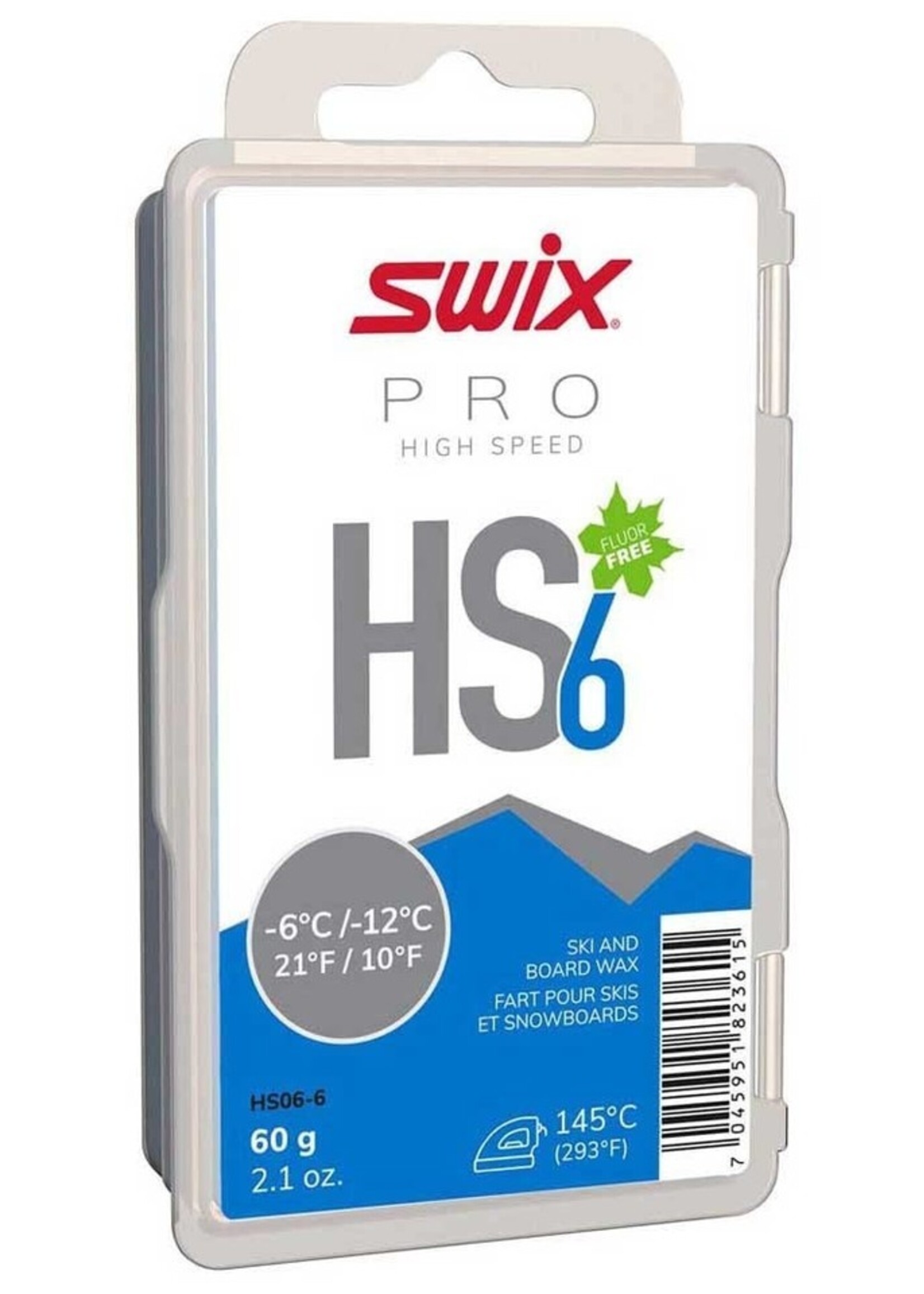 Swix SWIX, HS6 Blue Glide Wax (-6°C/-12°C) 60g